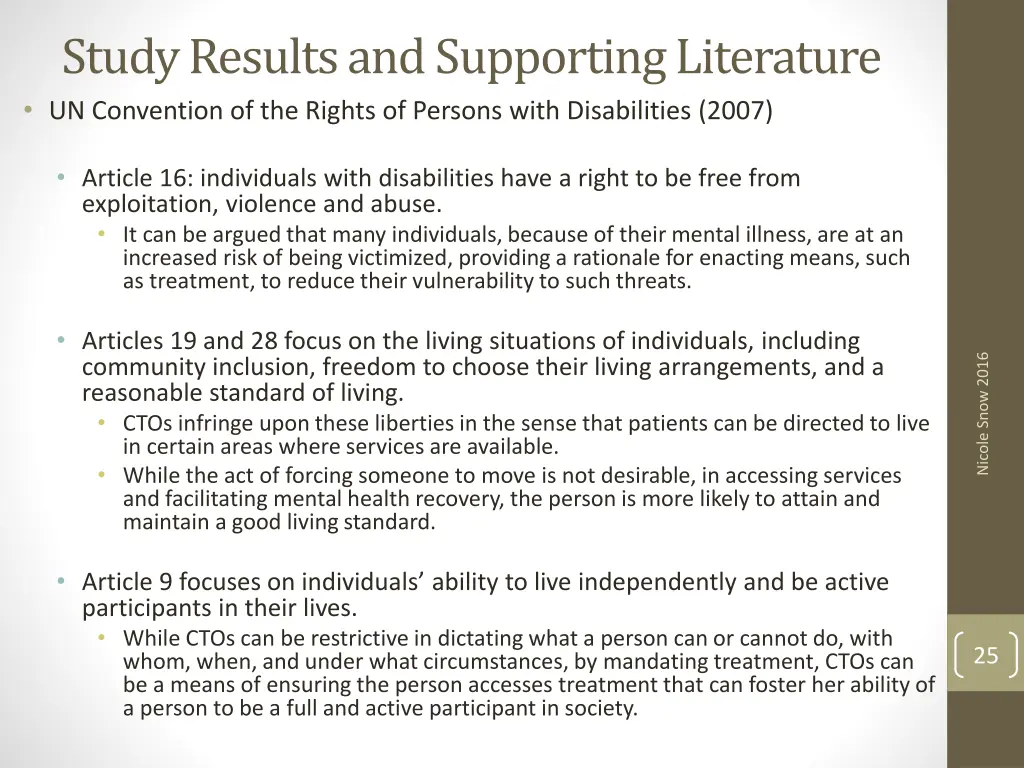 study results and supporting literature 7