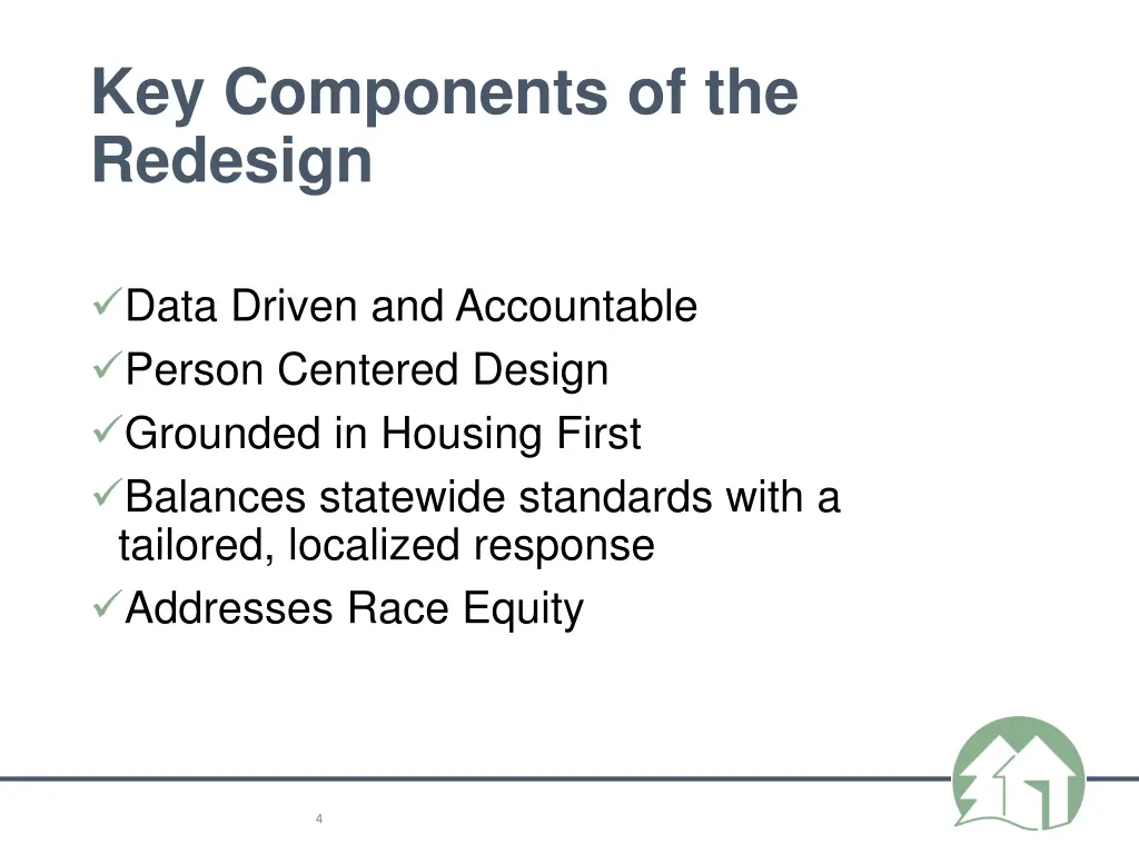 key components of the redesign