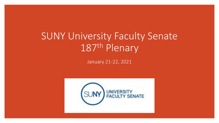 suny university faculty senate 187 th plenary