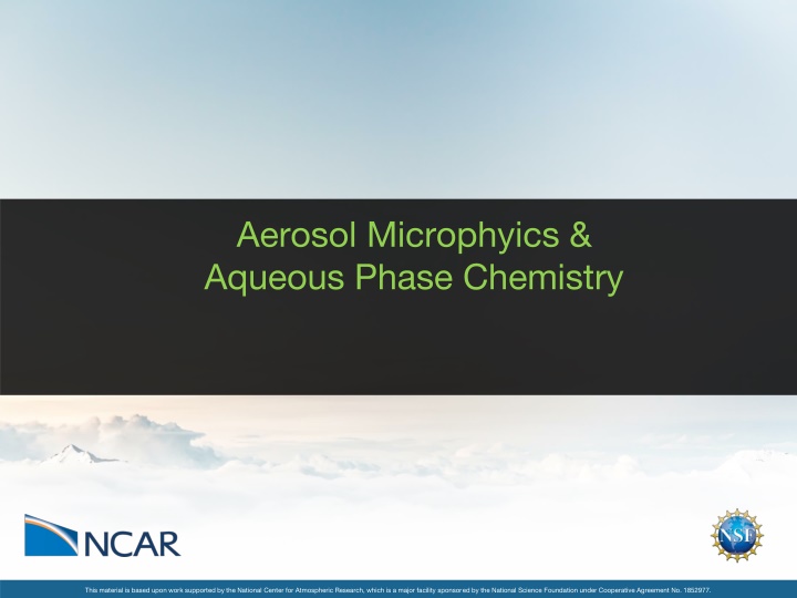 aerosol microphyics aqueous phase chemistry