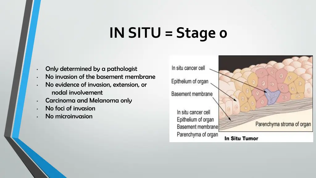 in situ stage 0