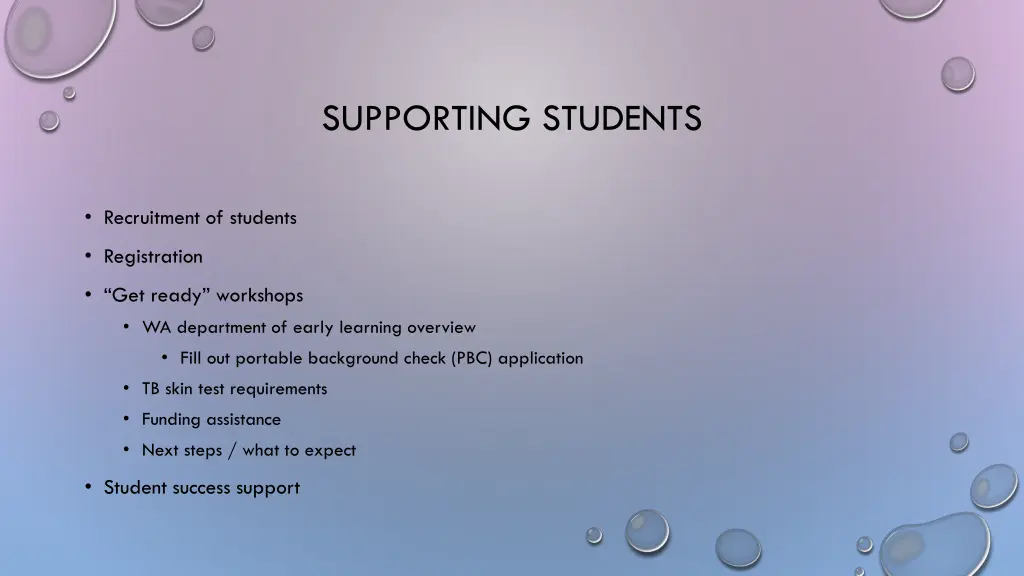 supporting students