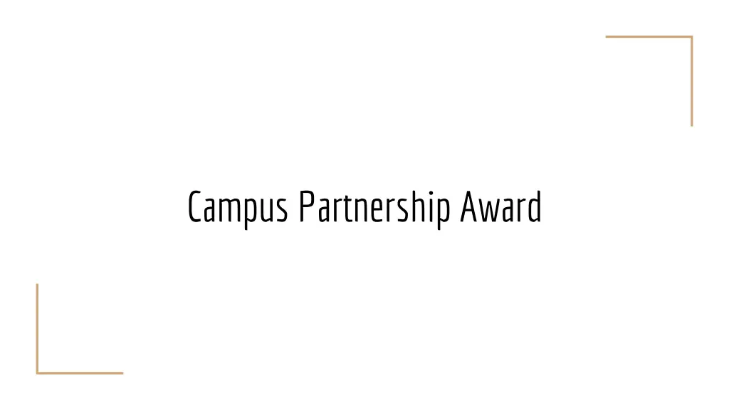 campus partnership award