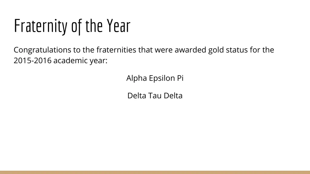 fraternity of the year