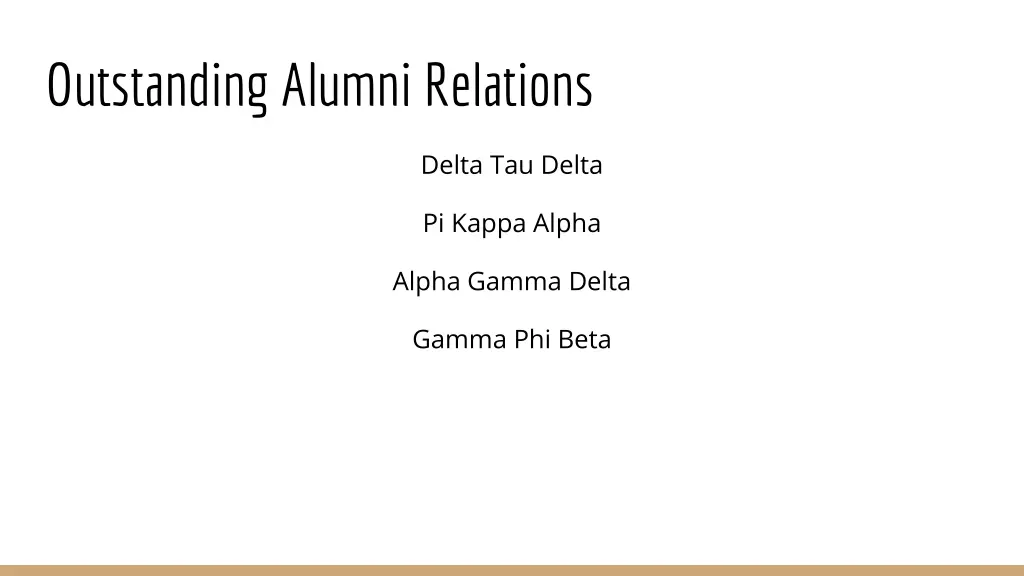 outstanding alumni relations