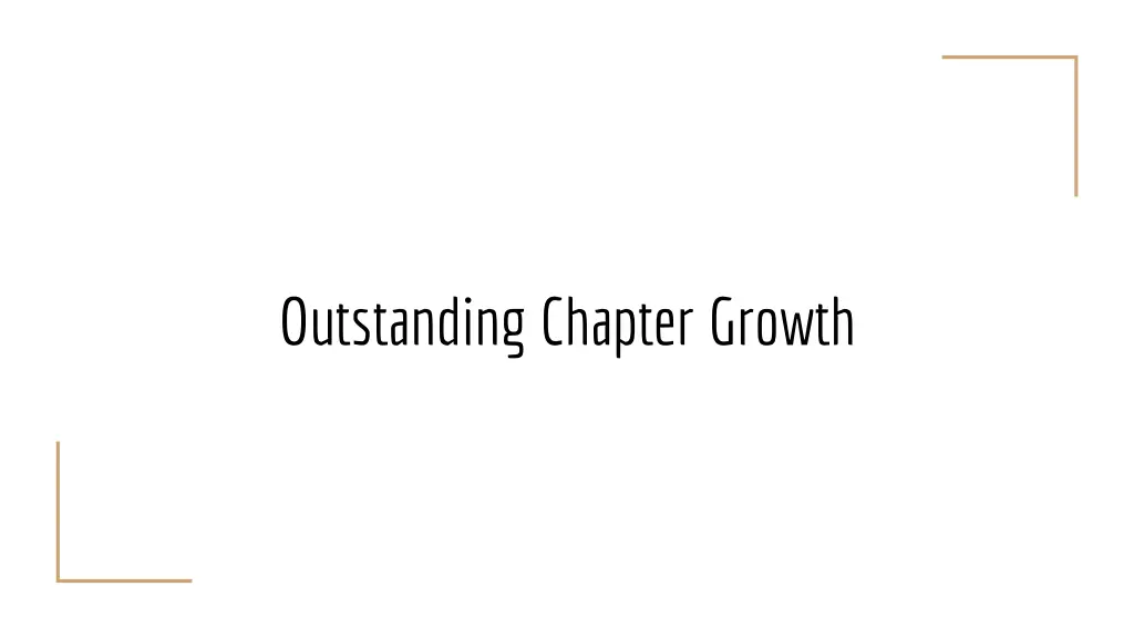 outstanding chapter growth