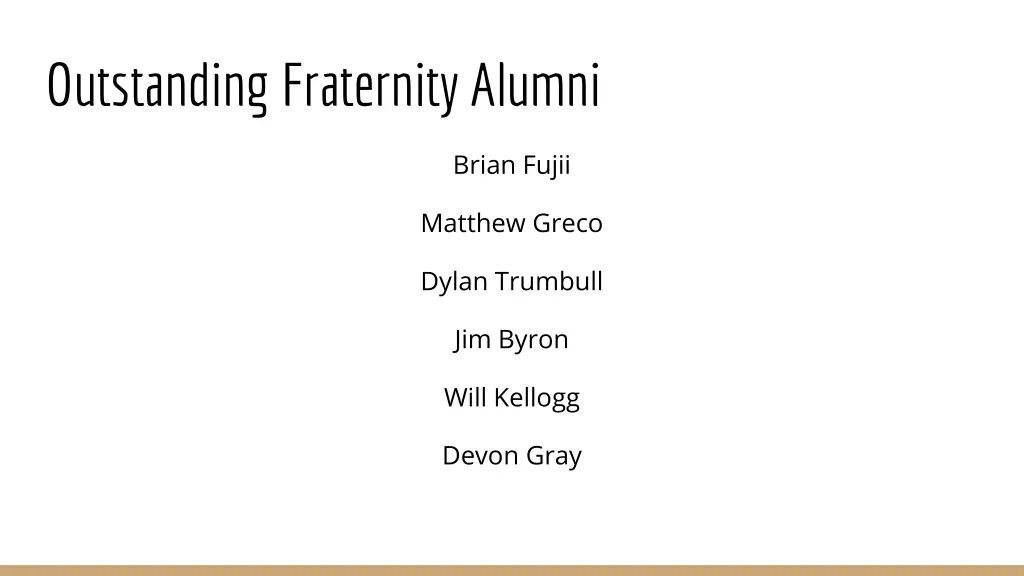 outstanding fraternity alumni