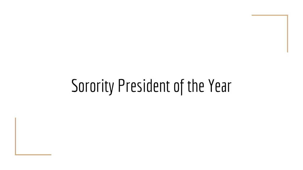 sorority president of the year