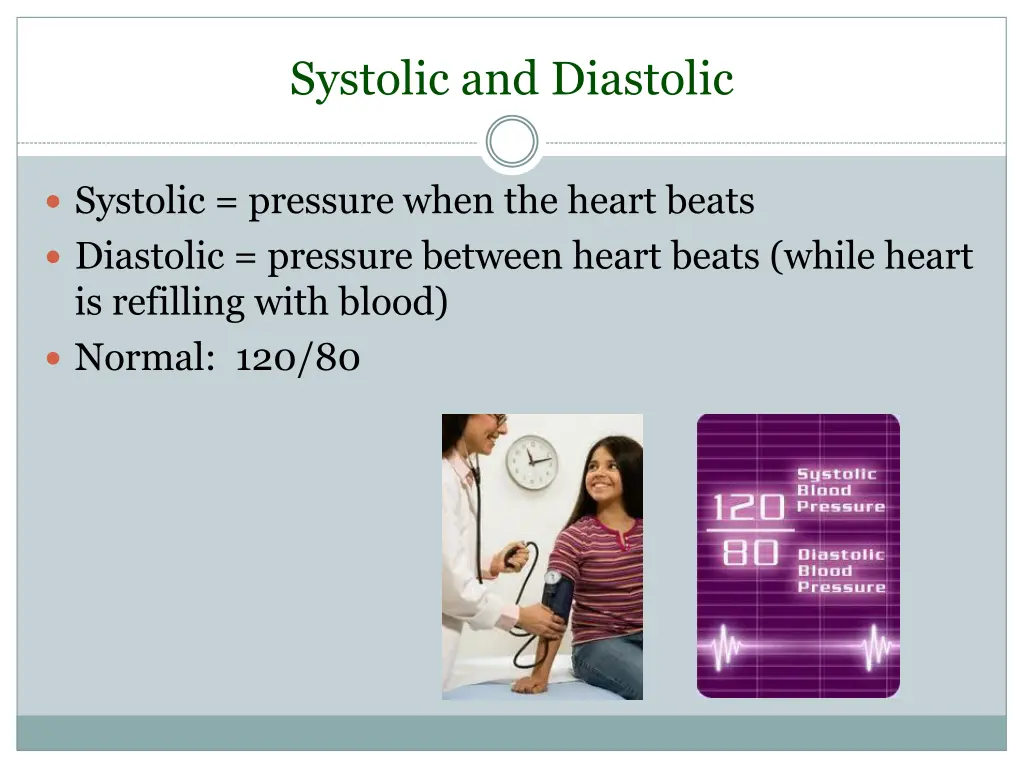 systolic and diastolic