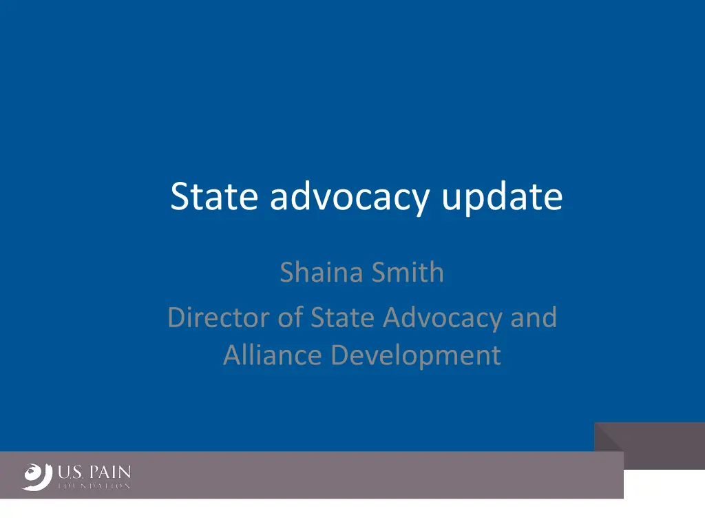 state advocacy update