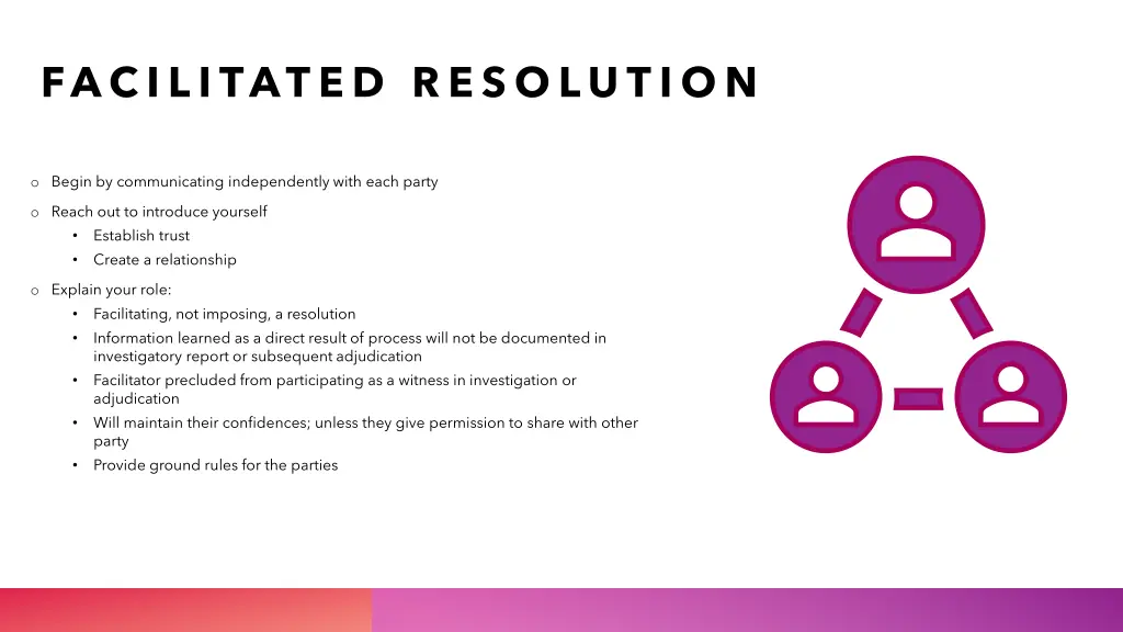 facilitated resolution