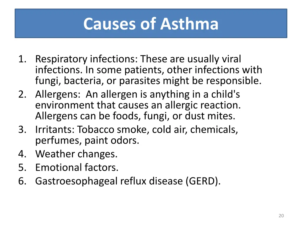 causes of asthma