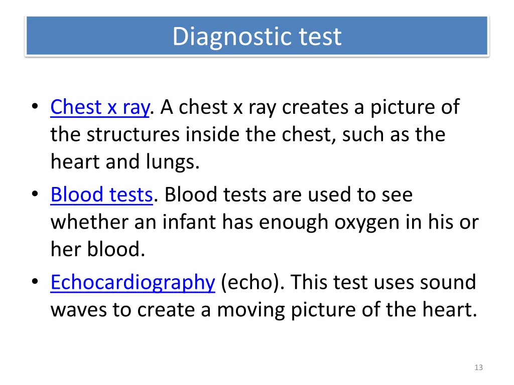 diagnostic test