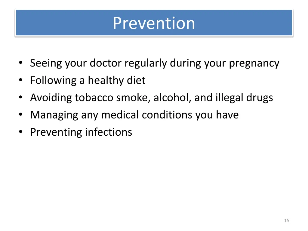 prevention