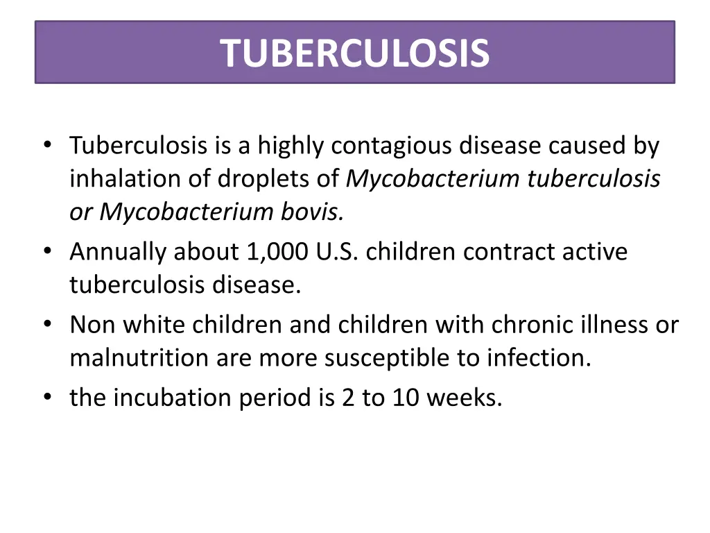 tuberculosis