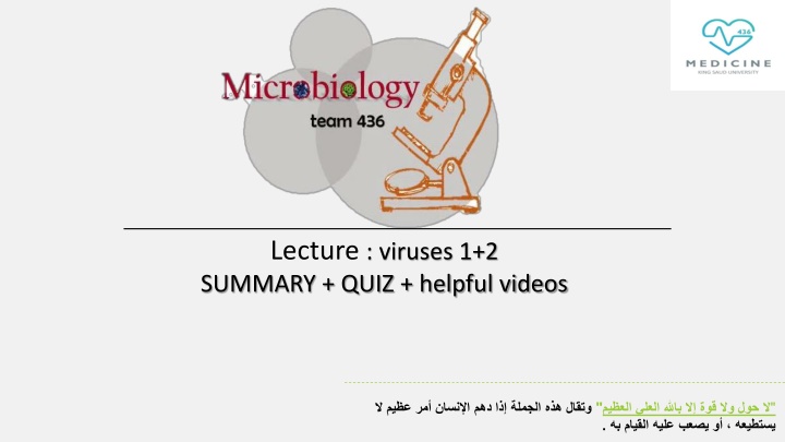 lecture viruses 1 2 summary quiz helpful videos