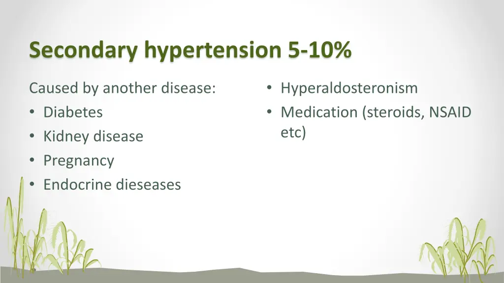 secondary hypertension 5 10