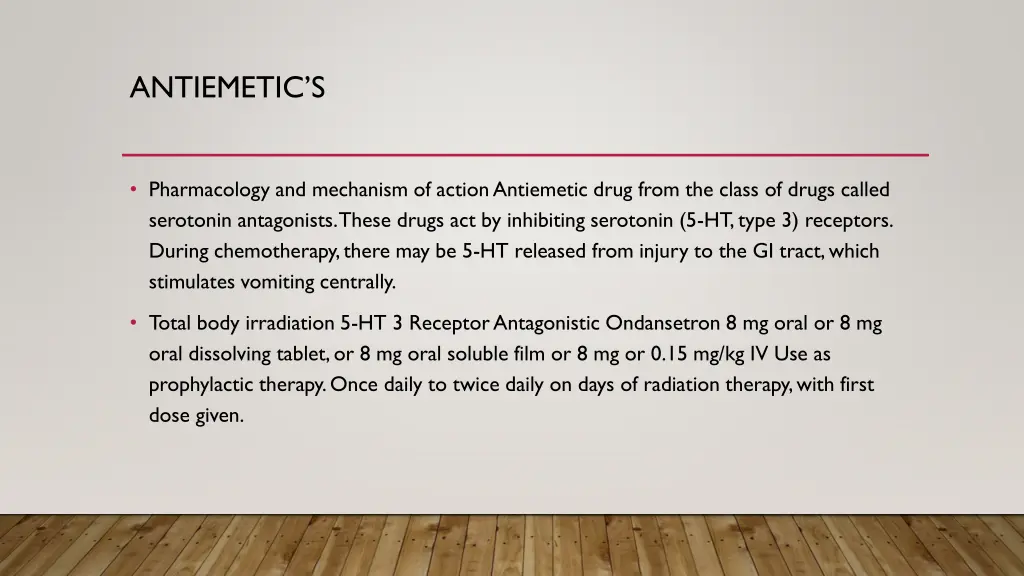 antiemetic s