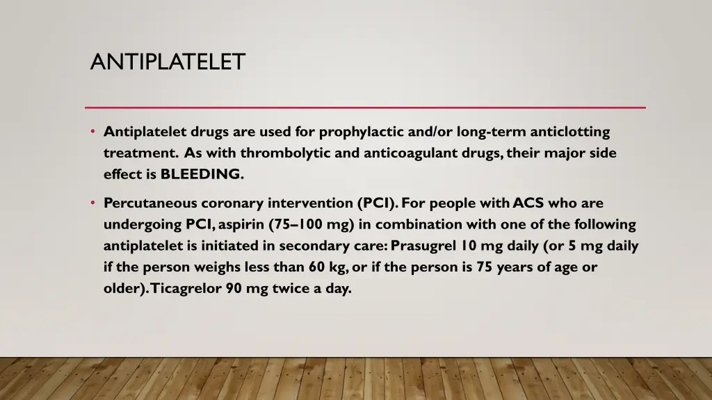 antiplatelet