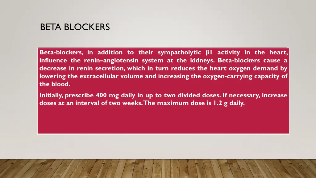 beta blockers