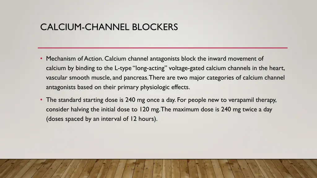 calcium channel blockers