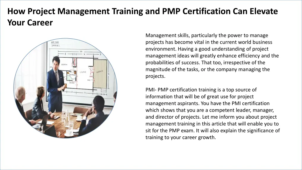 how project management training