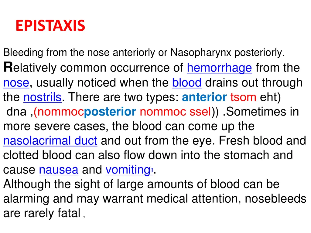 epistaxis