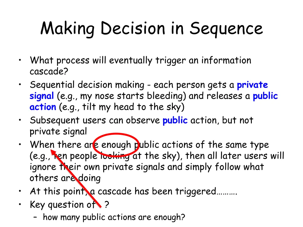 making decision in sequence