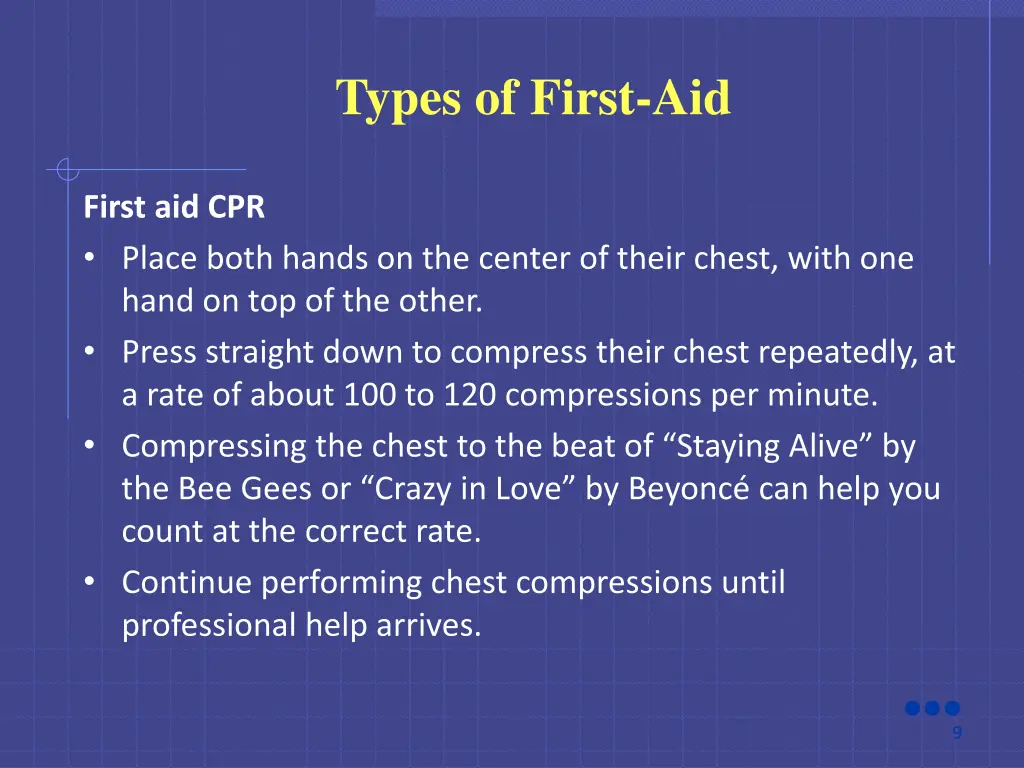 types of first aid 2