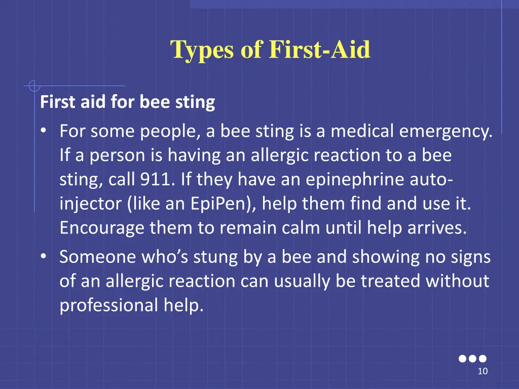 types of first aid 3