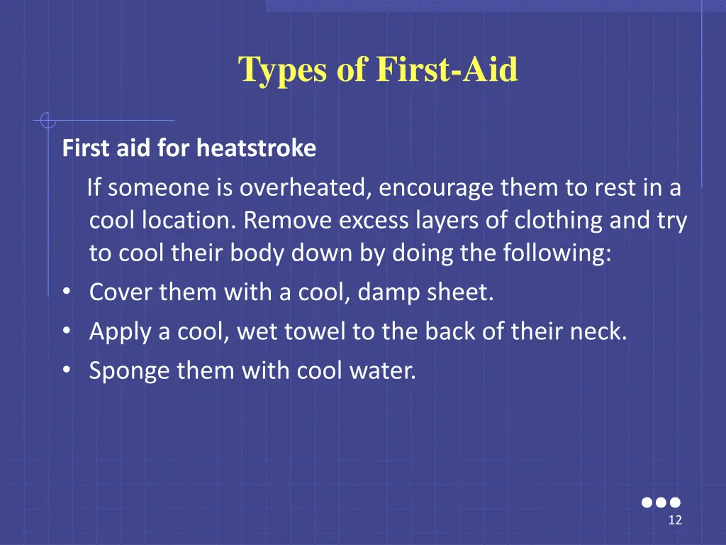 types of first aid 5