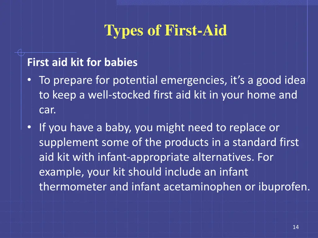 types of first aid 7