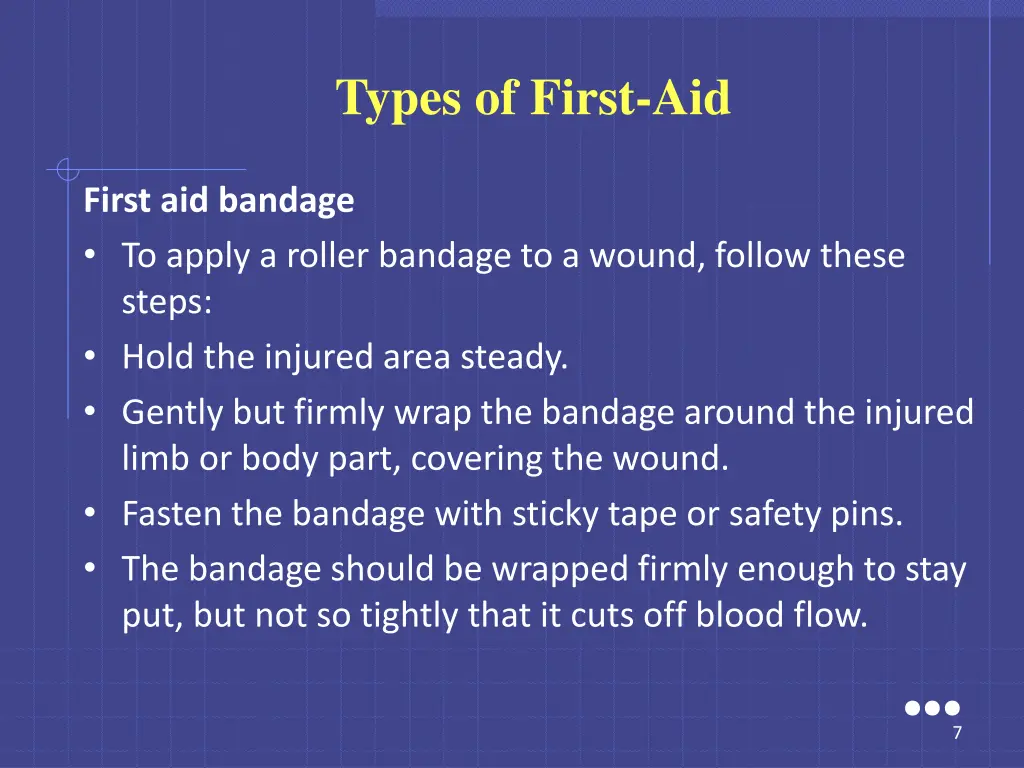 types of first aid