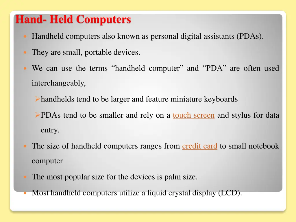 hand held computers