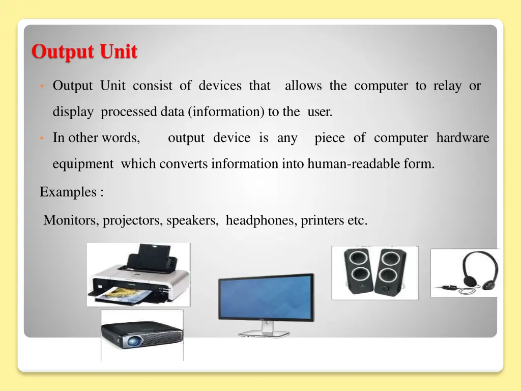 output unit