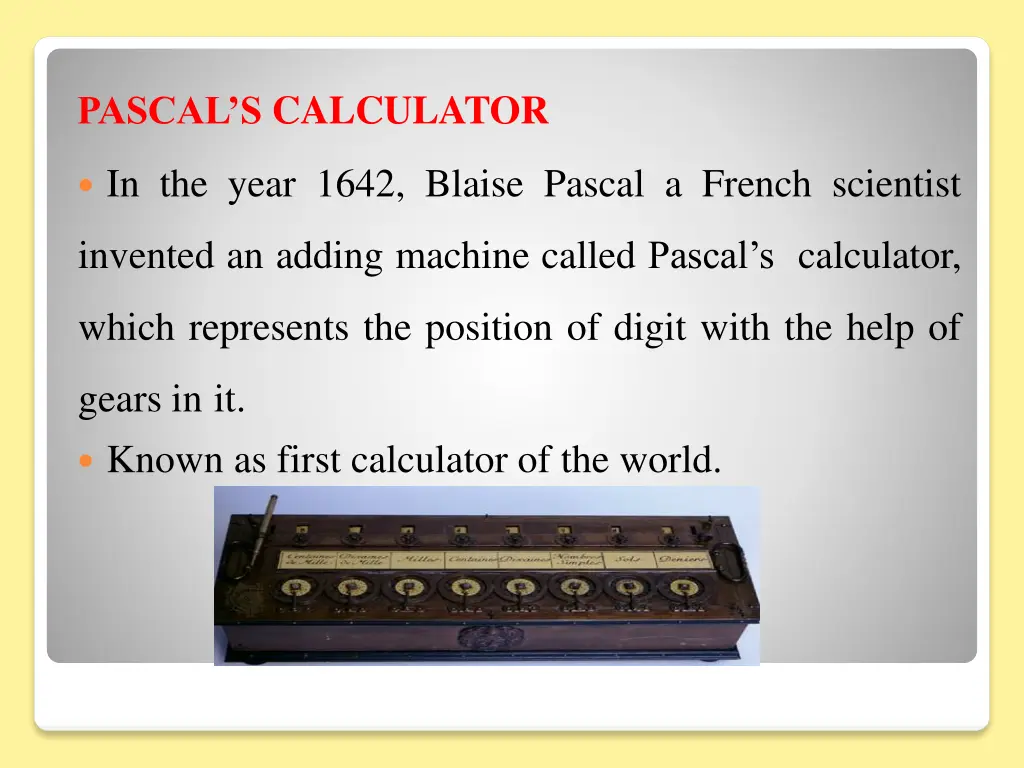 pascal s calculator