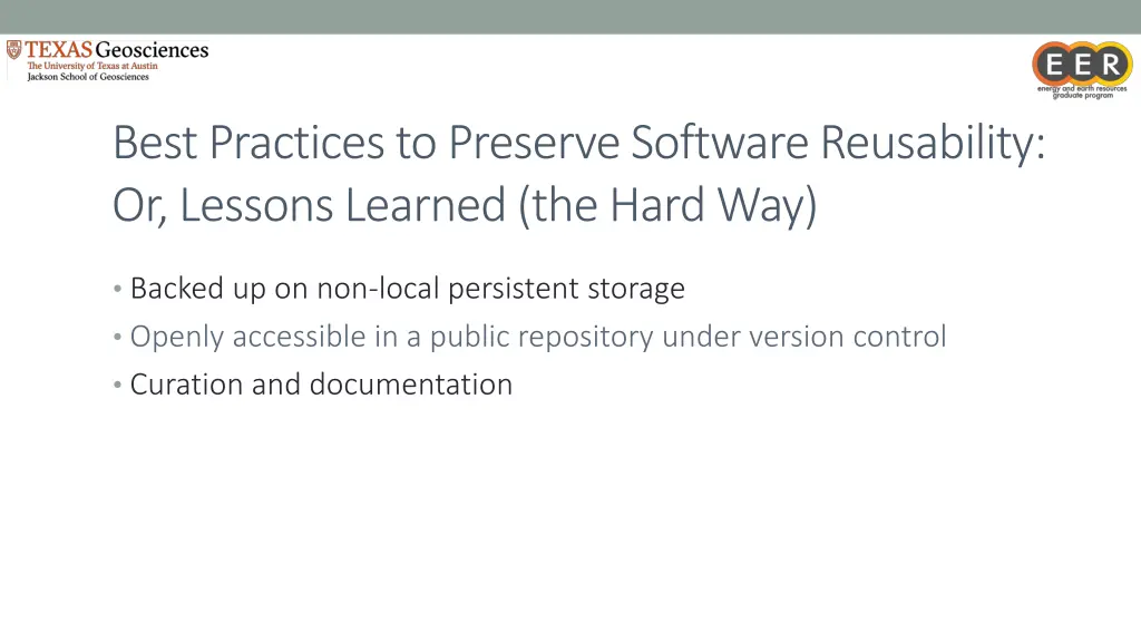 best practices to preserve software reusability