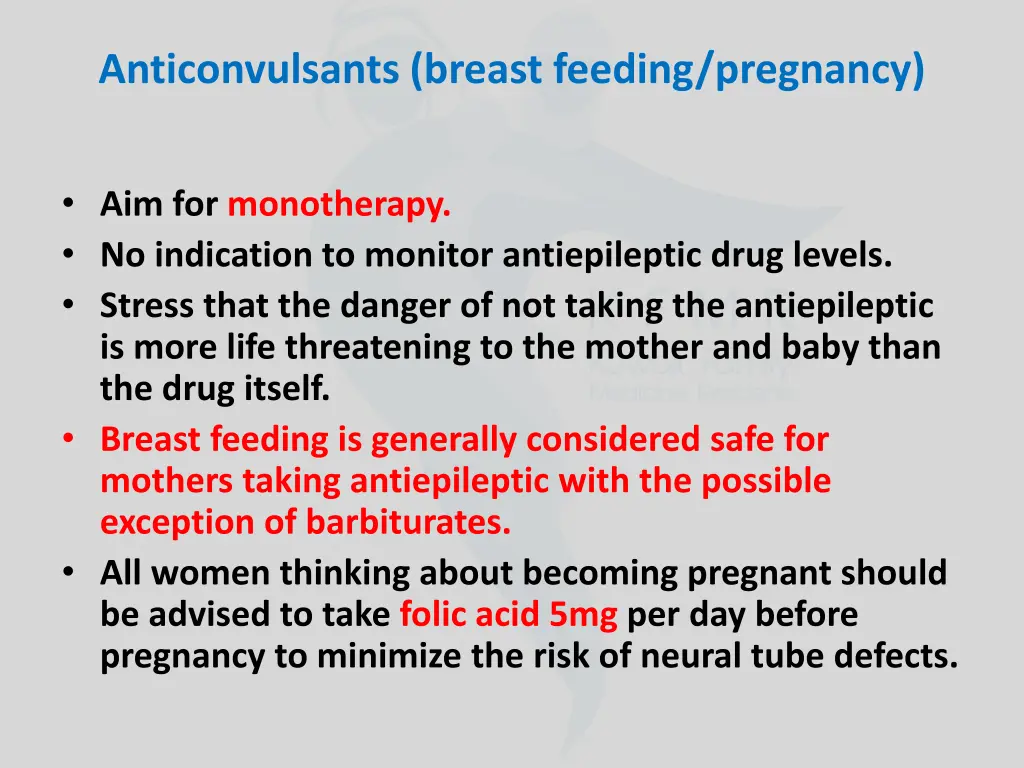 anticonvulsants breast feeding pregnancy