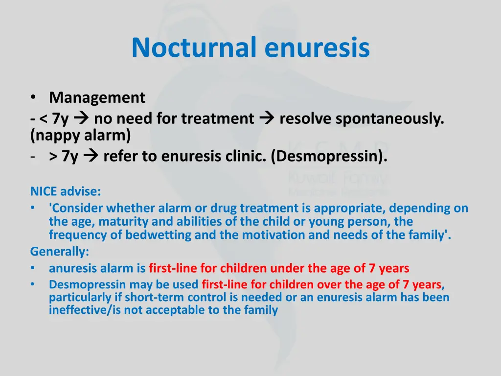 nocturnal enuresis