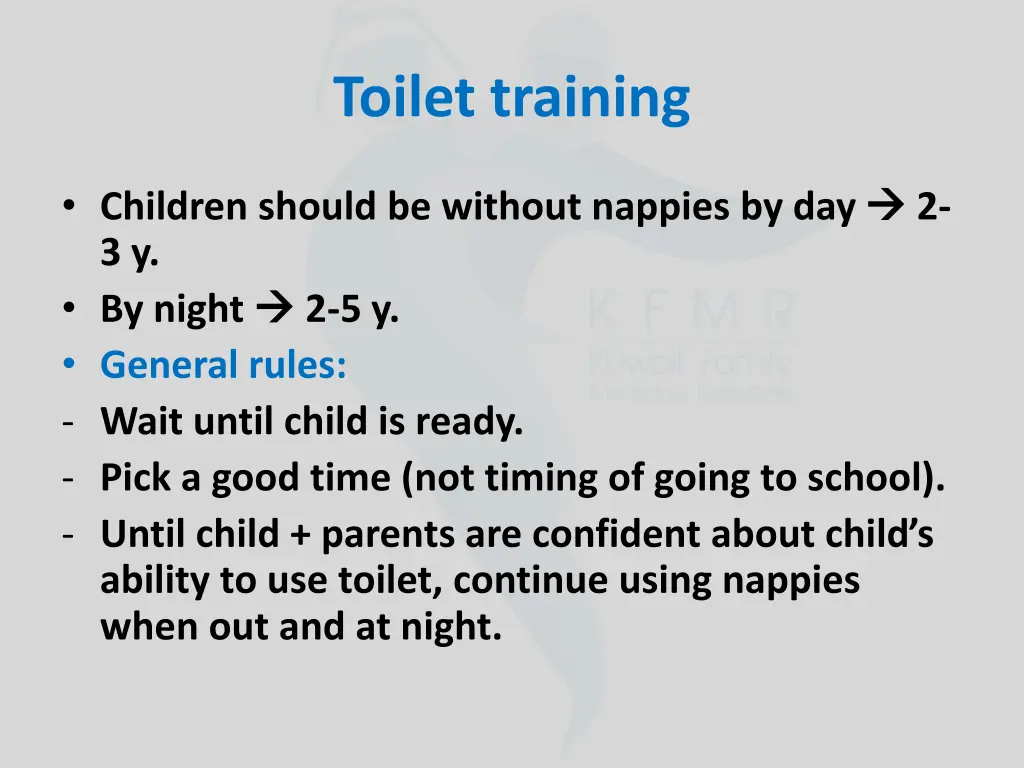 toilet training