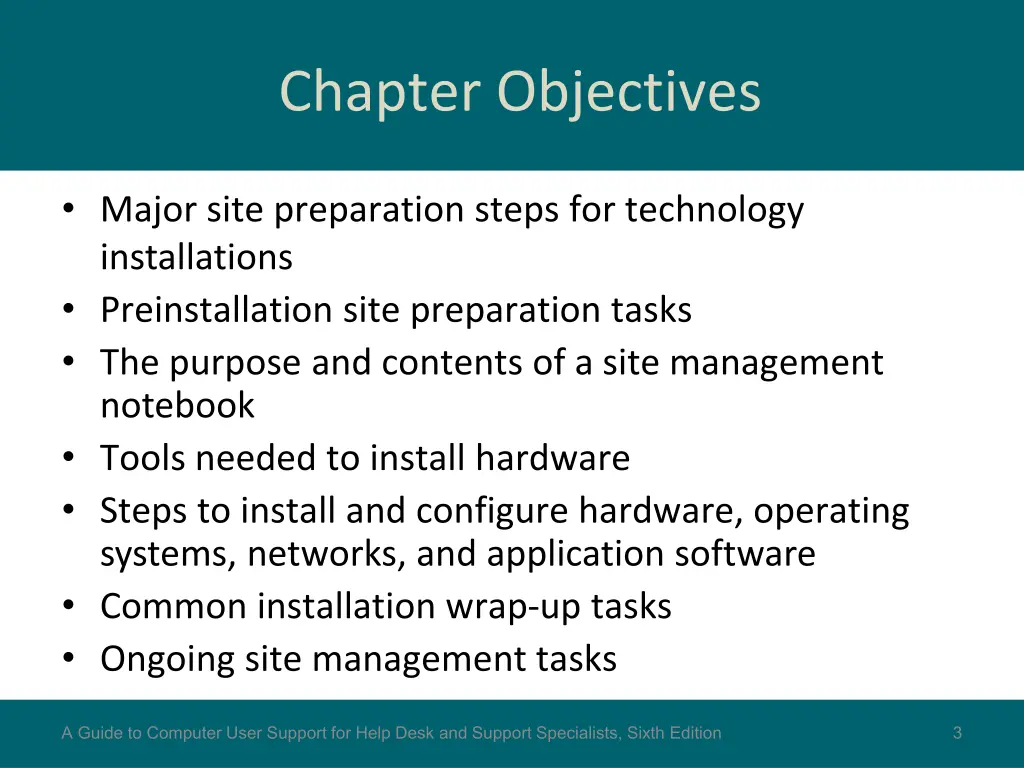 chapter objectives