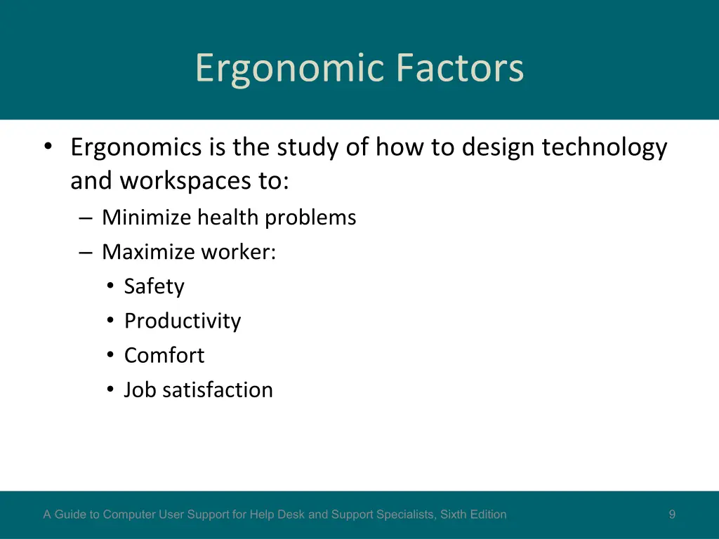 ergonomic factors