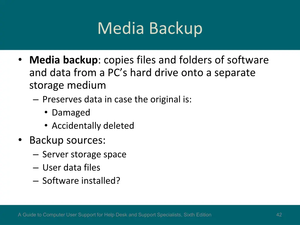 media backup