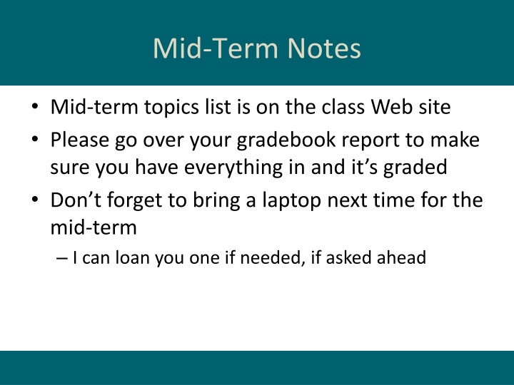 mid term notes