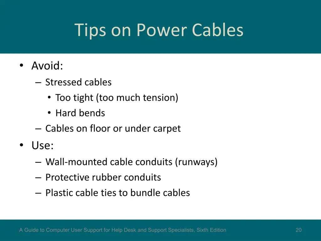 tips on power cables