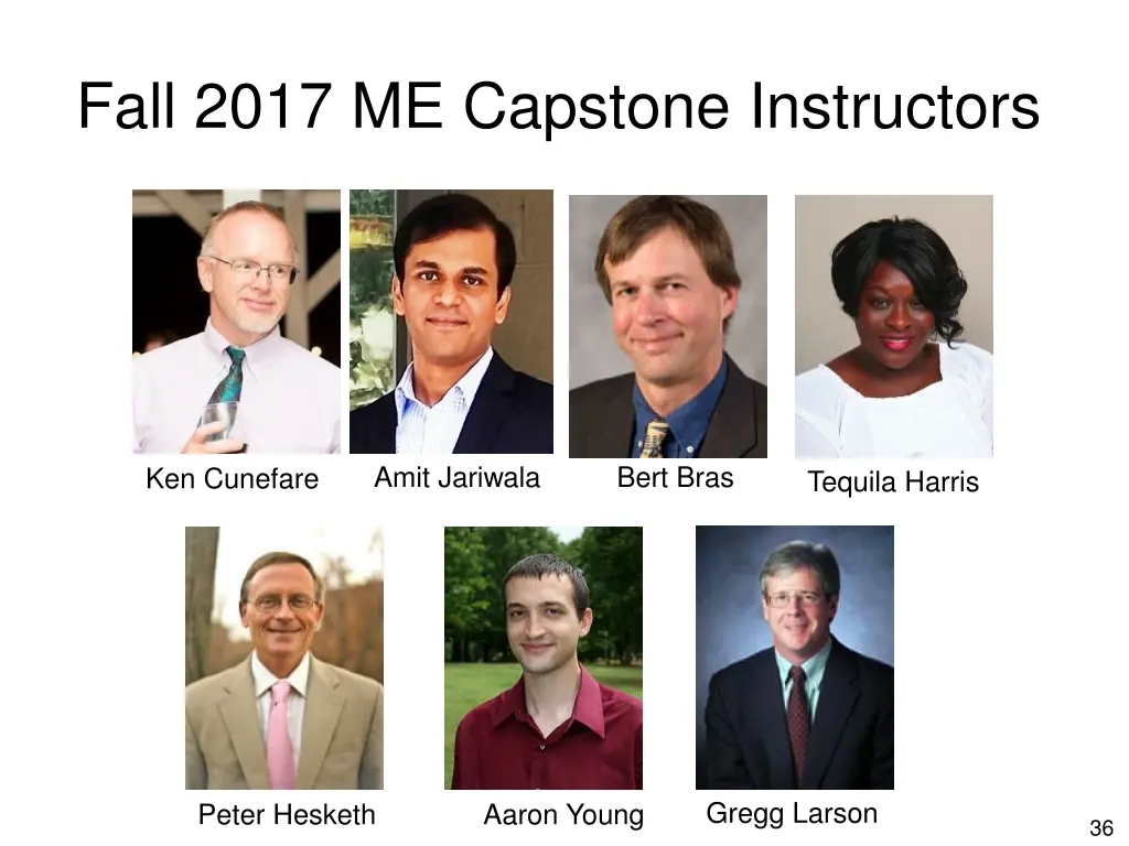 fall 2017 me capstone instructors