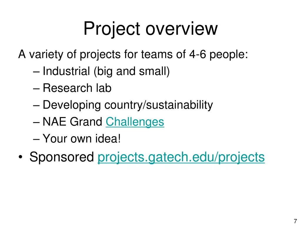 project overview