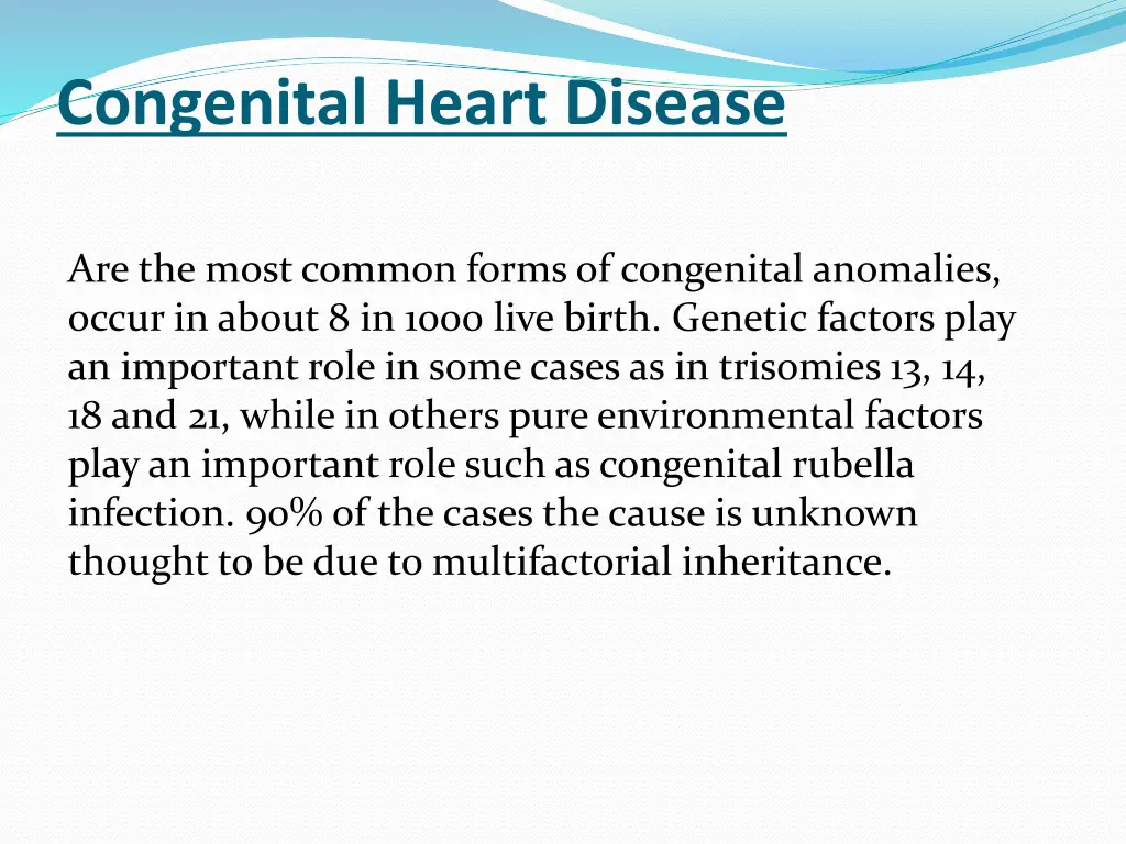 congenital heart disease