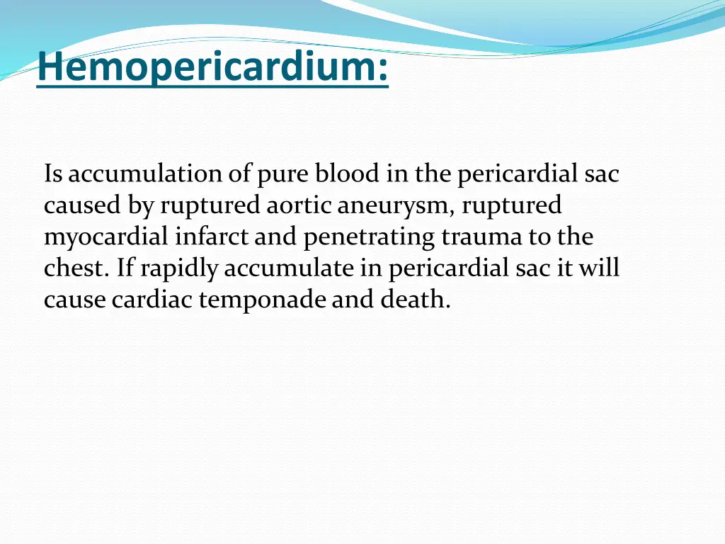 hemopericardium