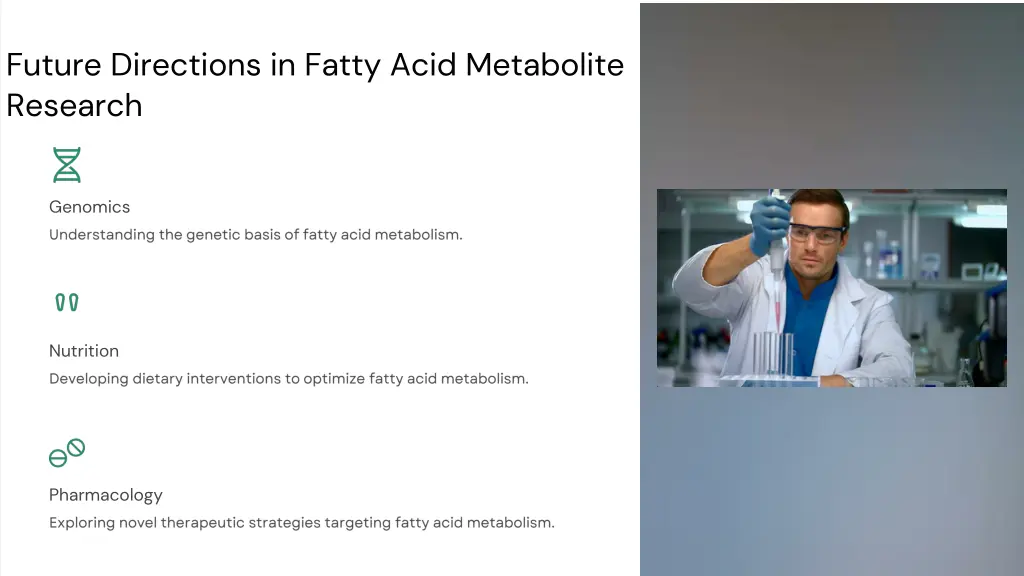 future directions in fatty acid metabolite